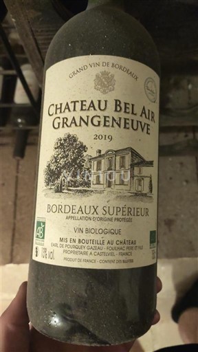 Bordeaux Bordeaux superiore Château Bel Air Grangeneuve 2019