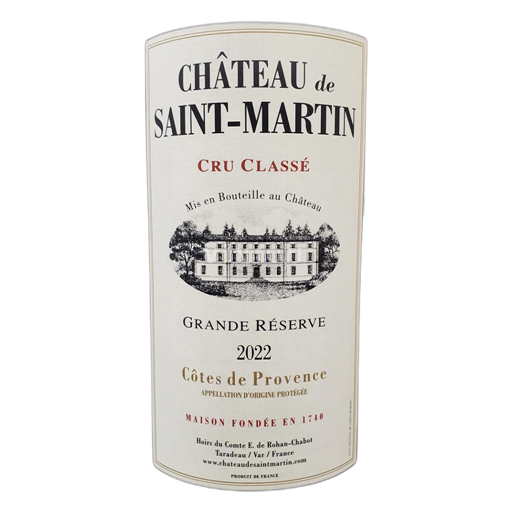 Provence Côtes-de-provence Château de Saint-Martin GR Rouge 2022