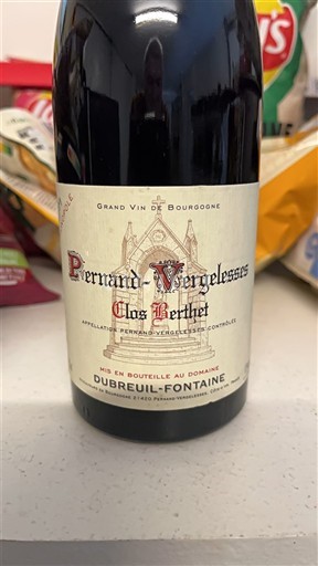 Burgundsko Pernand-Vergelesses Dubreuil-Fontaine Clos Berthet 2017