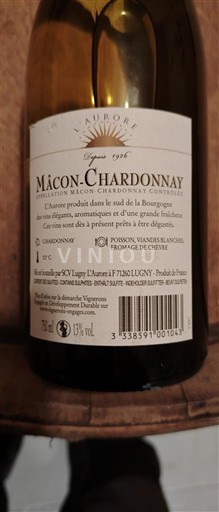 Burgund Mâcon und Mâcon-Dörfer Les Vignerons de l'Aurore Macon chardonnay 2022