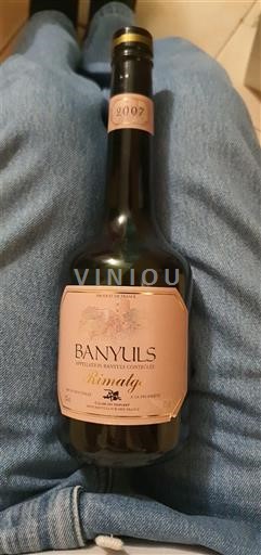 Roussillon Banyuls Cellier des Templiers Rimatge 2007