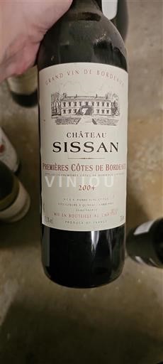 Bordeaux Premières-côtes-de-bordeaux Château Sissan 2004