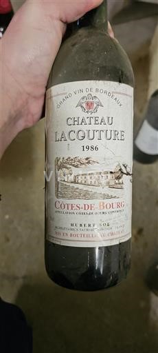 Bordeaux Côtes-de-bourg Château Lacouture 1986