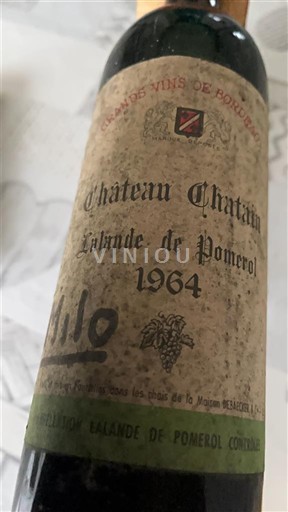 Bordeaux Lalande-de-Pomerol Château Chatain 1964