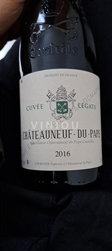 Vale do Ródano Châteauneuf-du-Pape J.M. Boite Légats 2016