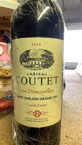 Bordeaux Saint-Émilion Grand Cru Grand Cru Château Coutet Emeri Les Demoiselles 2018