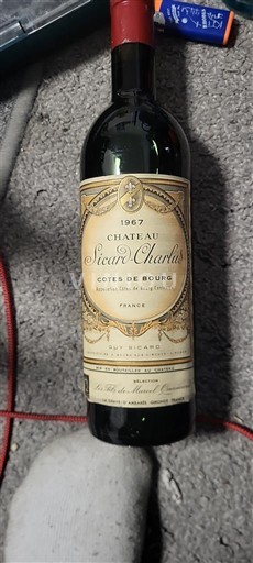 Bordeaux Côtes-de-bourg Château Sicar-Charlus 1967