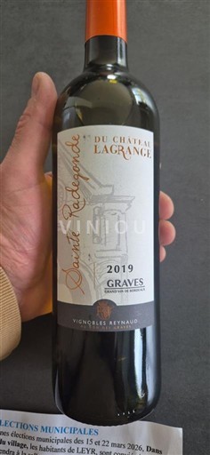 Bordeaux Graves Château Lagrange Saint-Radegonde 2019