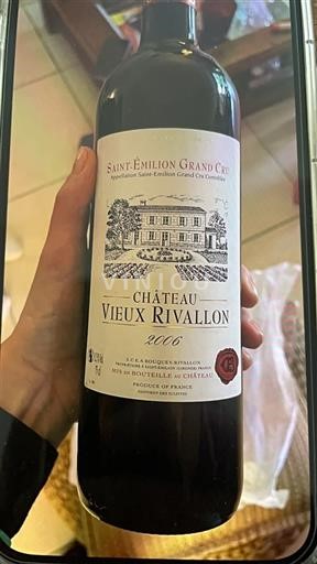 Burdeos Saint-Émilion Gran Cru Grand Cru Château Vieux Rivallon 2006