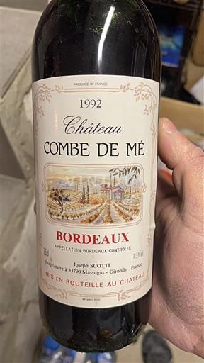 Bordeaux Château Combe de Mé 1992