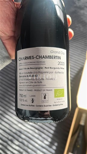 Burgundsko Charmes-Chambertin Grand Cru Domaine Huguenot 2023