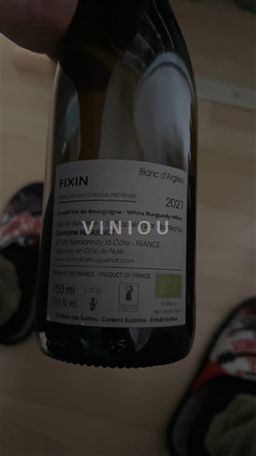 Bourgogne Fixin Domaine Huguenot Blanc d'Argiles 2021
