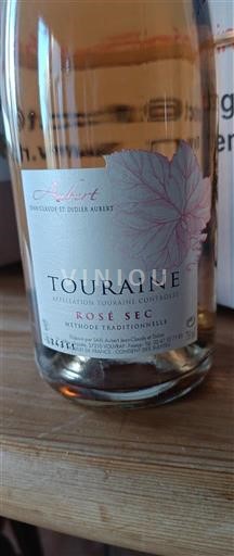 Vin Effervescent Rosé sec Domaine AUBERT Non millésimé France Vallée de la Loire Touraine AOC