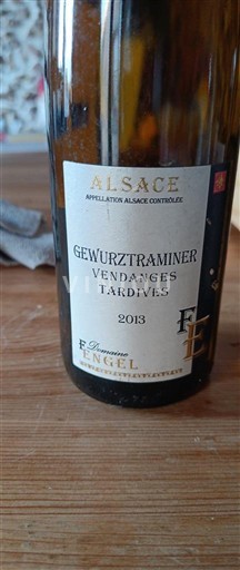 Vin Blanc moelleux Gewurztraminer Vendanges Tardives Domaine Engel 2013 France Alsace Vin de France Vendanges Tardives