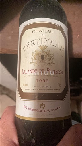 Bordeaux Lalande-de-Pomerol Château Bertineau 1992