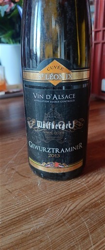 Vin Blanc sec Cuvée St Léon IX Wolfberger 2013 France Alsace Vin de France