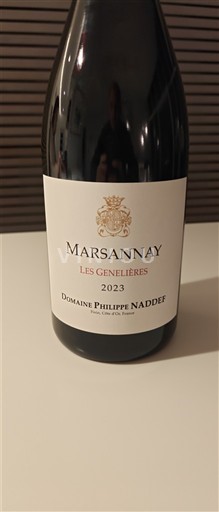 Bourgondië Marsannay Domaine Philippe Naddef Les Genelières 2023