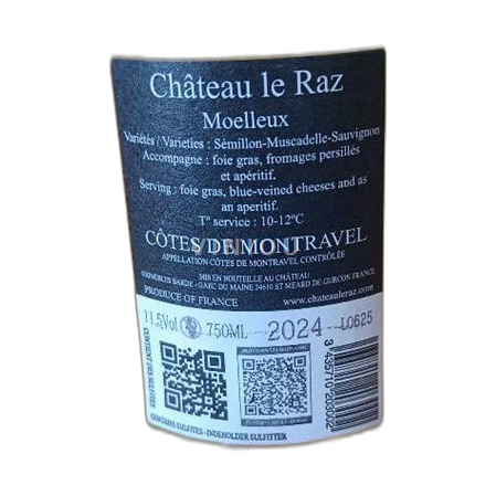 Jihozápad Côtes-de-montravel Château Le Raz 2024