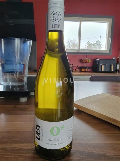 Vin Blanc sec 0% Zero Alcool Sauvignon Blanc Domaine Uby Non millésimé France Sud-Ouest Vin de France