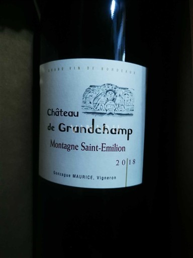 Bordeaux Montagne-Saint-Émilion Château Grandchamp 2018