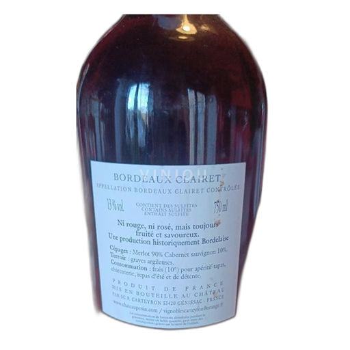 Vin Rosé sec Château Penin 2017 France Bordeaux Bordeaux clairet AOC