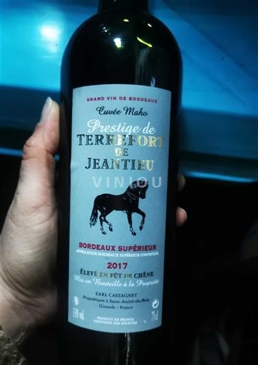 Bordeaux Bordeaux superiore Terrefort de Jeantieu Prestige - Maho 2017