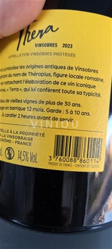 Vale do Ródano Vinsobres La Vinsobraise Thera 2023