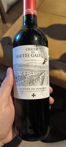 Bordeaux Lalande-de-Pomerol Château Les Hautes Galvaude 2022
