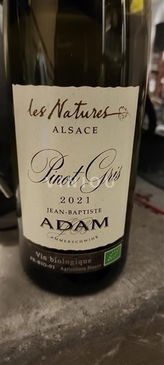 Vin Blanc sec Les Natures Jean-Baptiste Adam 2021 France Alsace Vin de France