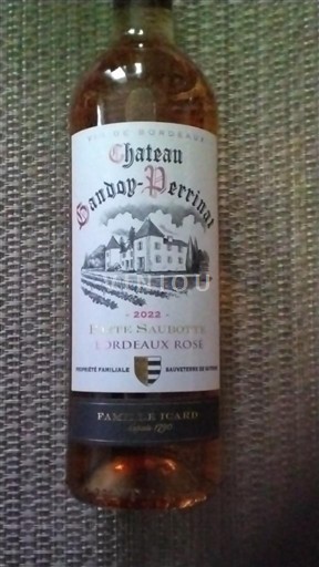 Bordeaux Bordeaux rosé Château Gandoy-Perrinat Porte Saubotte 2022