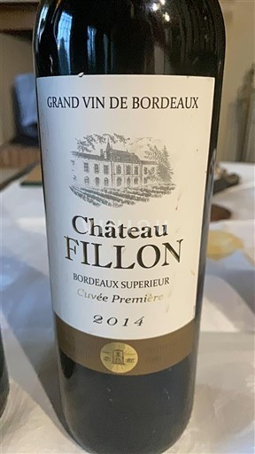 Bordeaux Bordeaux superiore Château Fillon Première 2014