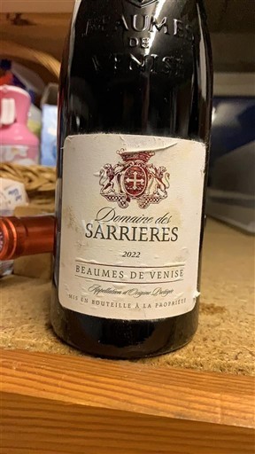 Vallée du Rhône Beaumes de Venise Domaine S Sarrières 2022