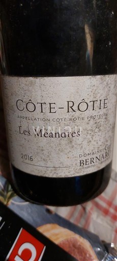 Vallée du Rhône Côte-rôtie Domaine Bernard Les Méandres 2016