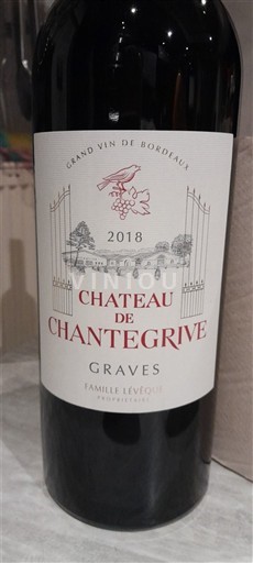 Bordeaux Graves Château Chantegrive 2018