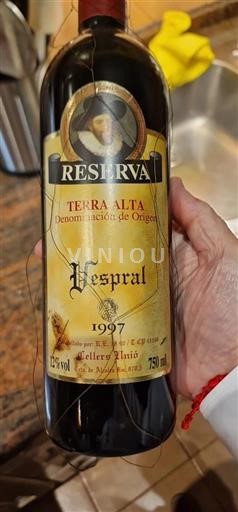 Catalunha Terra Alta Celler Unió Vespral 1997