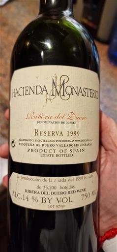 Castela e Leão Ribera del Duero Hacienda Monasterio Reserva 1999