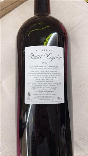 Burdeos Saint-Émilion Gran Cru Grand Cru Château Pontet Cressier 2022