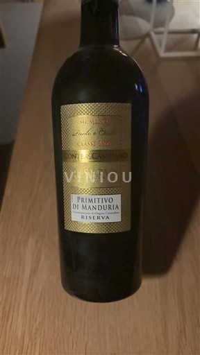 Apulien Primitivo di Manduria Conte di Campiano Riserva Icke årgångsbetecknad