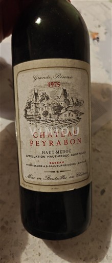 Bordeaux Haut-Médoc Château Peyrabon Grande Réserve 1975