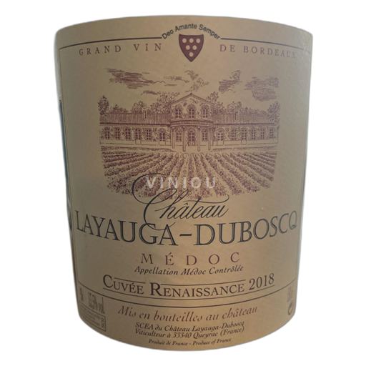 Bordéus Médoc Château Layauga-Duboscq Renaissance 2018