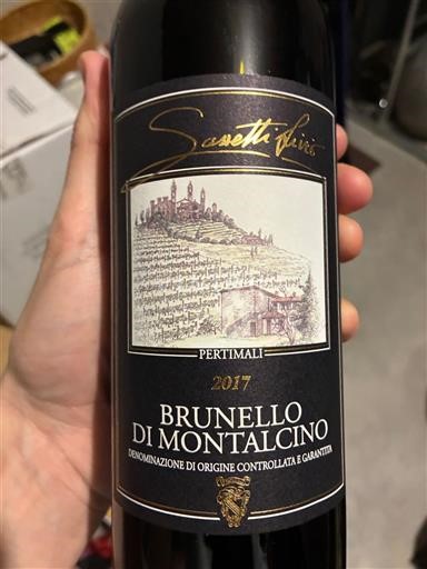 Toscane Brunello di Montalcino Sassetti Livio Pertimali 2017