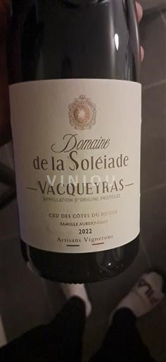 Thung lũng Rhône Vacqueyras Domaine La Soléiade 2022