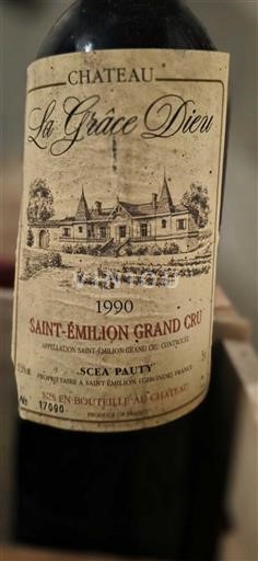 Bordeaux Saint-Émilion Grand Cru Grand Cru Château La Grâce Dieu 1990