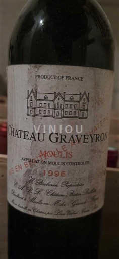 Bordeaux Moulis-en-Médoc Château Graveyron 1996