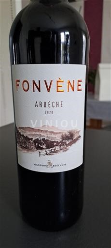 Alps and Rhone Valley Ardèche Vignerons Ardéchois Fonvène 2020