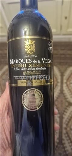 Andalusien Montilla-Moriles Bodegas Galán Portero Marques de la Vega Pedro Ximenez Ohne Jahrgang