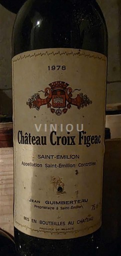 Bordeaux Saint-Émilion Château Croix Figeac 1978