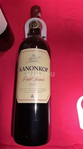 Región Costera Stellenbosch Kanonkop Paul Sauer 2015