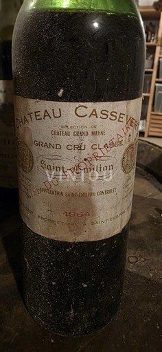 Bordeaux Saint-Émilion Château Cassevert Grand Cru Classé 1964