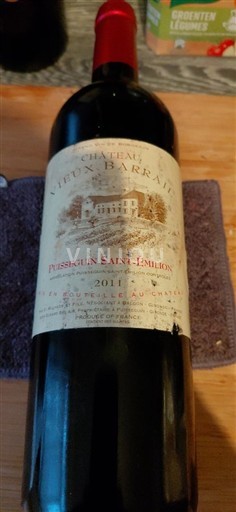 Bordeaux Puisseguin-Saint-Émilion Château Vieux Barrail 2011
